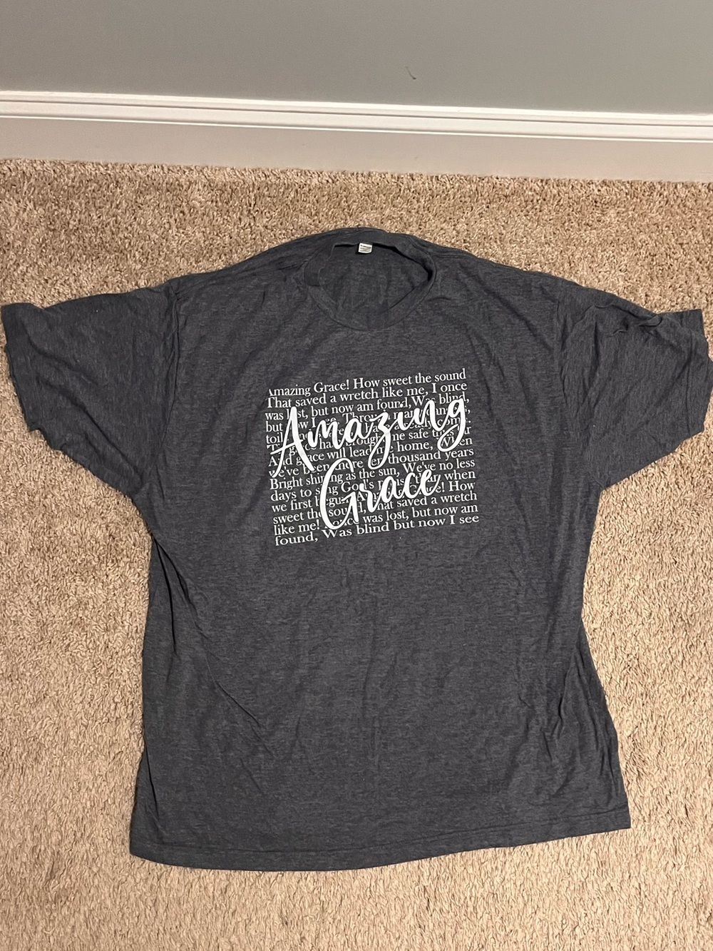 “Amazing Grace” DELUXE By Mío Heather Gray Crewneck Tee
